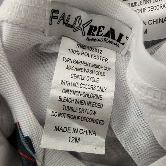 NWT Faux Real Nerd One Piece Funny Halloween Costume Cosplay Baby Infant New - Picture 3 of 3